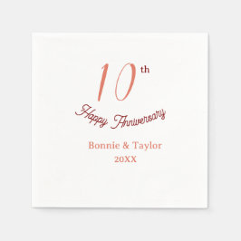 10th wedding anniversary peach pastel name retro b servet