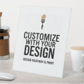  10x12-inch leeg eventweergavebord reclamebord met voetstuk (Insitu)