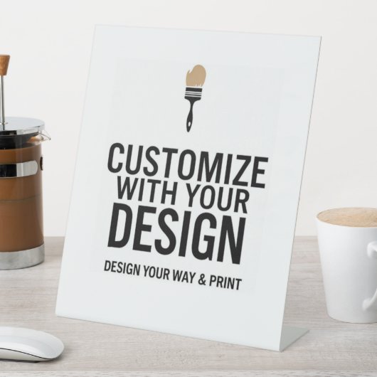  10x12-inch leeg eventweergavebord reclamebord met voetstuk (Insitu)