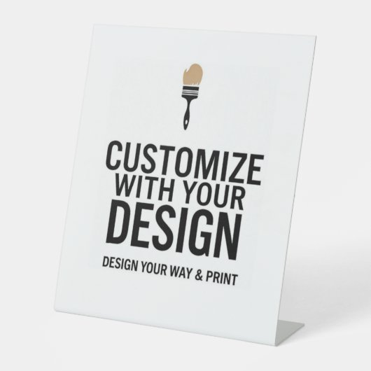 10x12-inch leeg eventweergavebord reclamebord met voetstuk (Voorkant)