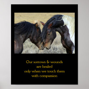 10x12 Inpirationeel Citaat met Paarden Poster