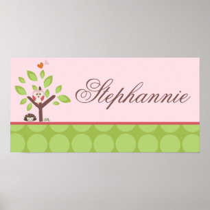 10x20-naam Wall Art Love and Natuur Girl Woodland Poster