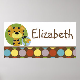 10x20 Nursery Art Name Print Oerwoud Tales Safari