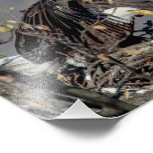 10x8 Bald Eagle met haar baby Foto Afdruk (Hoek)