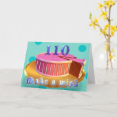 110 rayures de gâteau de rose de cartes de voeux (Fleur jaune)