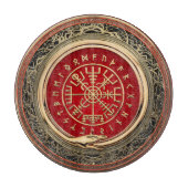 [110] Vegvisir - Viking Gold Magic Runass Snijplank (Voorkant)