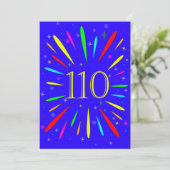 110e anniversaire de fête Invitation Explosion (Debout devant)