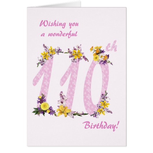 110e anniversaire Fleur numéros décorés (Devant)