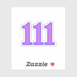 111 Angel Number Blessings Sticker