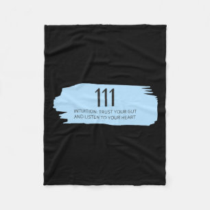 111 Angel Nummer Blauw Fleece Deken