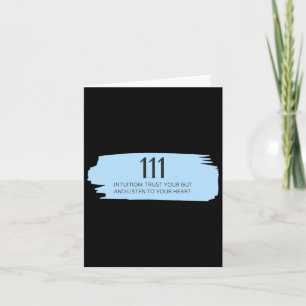 111 Angel Nummer Blauw Kaart