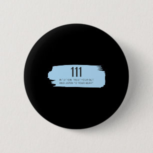 111 Angel Nummer Blauw Ronde Button 5,7 Cm
