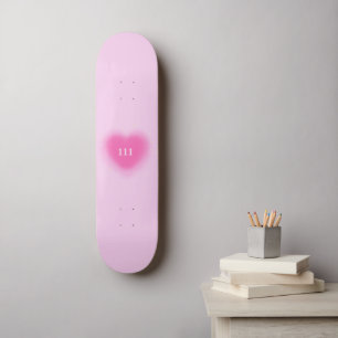 111 Roze Heart-angel-nummer Skateboard