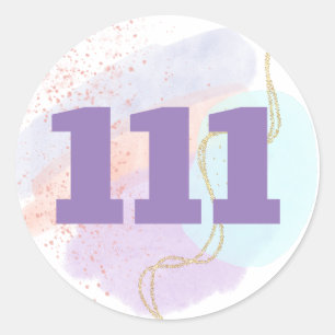 111 Uitlijnen & Manifest Engel nummers Hoge Vibes Ronde Sticker