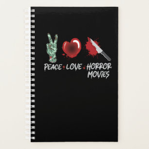 112.Film d'horreur Peace Love Horror Movies Knife 