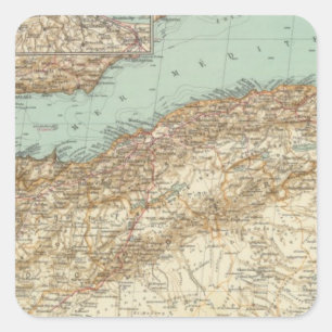 112 Marokko, Algerije, Tunesië Vierkante Sticker