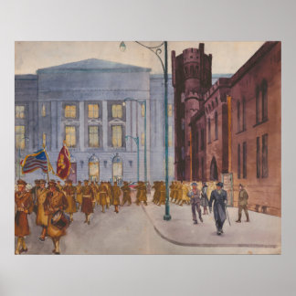 112e Ingenieurs in het Cleveland Armory - 1940 Poster