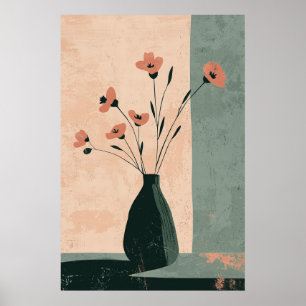 1133 Kracht en kalmte van een bloemenminimalisme - Poster