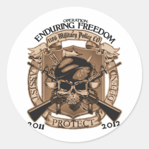 1186 MP Enduring Freedom Ronde Sticker
