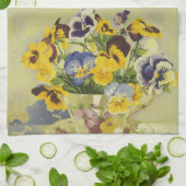 1187 Pansies in Teacup Theedoek (Gevouwen)