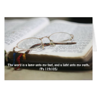 119:105 de psaume de carte Thy mot est une lampe