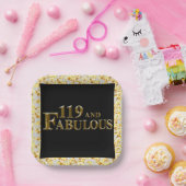 119 jaar papieren bordje (Feest)