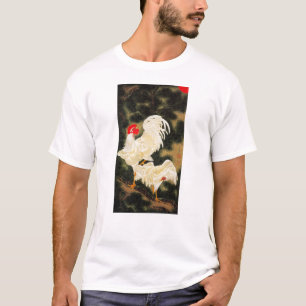 11. 老 白 図, 若 冲 Pine-tree & White Chickens, Jakuchü T-shirt