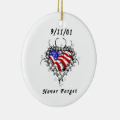 11-09-01 Patriottisch Tattoo Keramisch Ornament (Rechts)