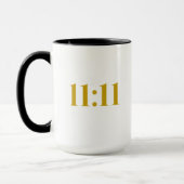 11:11 Black & Gold Affirmation Café Mug (Gauche)
