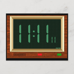 11:11 Briefkaart klok