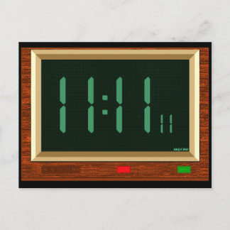 11:11 Briefkaart klok