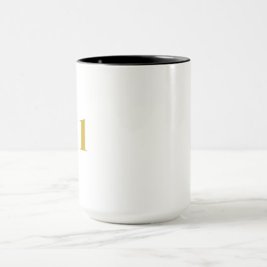 11:11 Coffee-Mok met zwarte & Gold-bevestiging Mok (Midden)