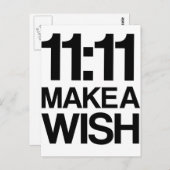 11:11 FAIRE UNE carte postale SOUHAITABLE (Devant / Derrière)