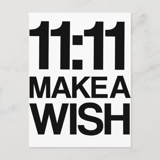 11:11 FAIRE UNE carte postale SOUHAITABLE (Devant)