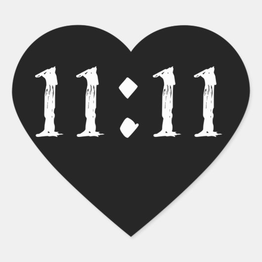 11:11 HART STICKER (Voorkant)