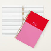 11:11 Manifestjournaal | Roze en rood kleurenblok Notitieboek (Binnen)