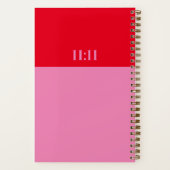 11:11 Manifestjournaal | Roze en rood kleurenblok Notitieboek (Achterkant)