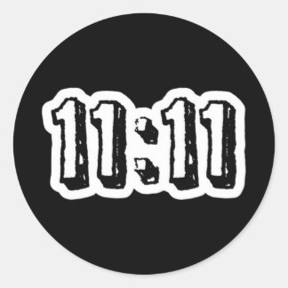 11:11 Tijd Ronde Sticker