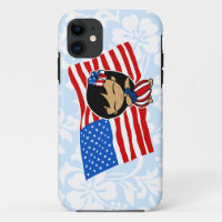 Aloha Honeys USA Drapeau Hula Girl iPhone 5 Coque