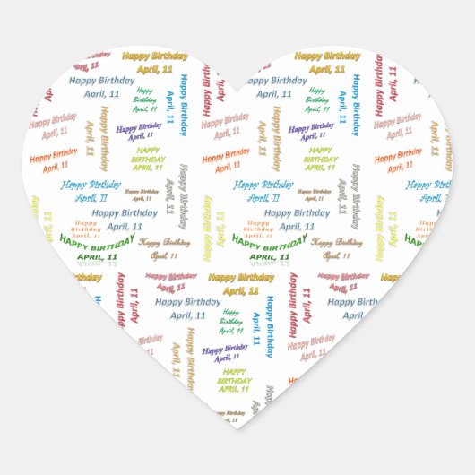 11 april Sticker (Voorkant)