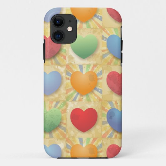 11 Arrière - plan de coeur, coque iphone (Dos)
