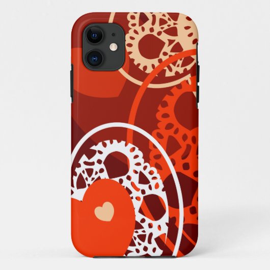 11 Arrière - plan de coeur, coque iphone (Dos)