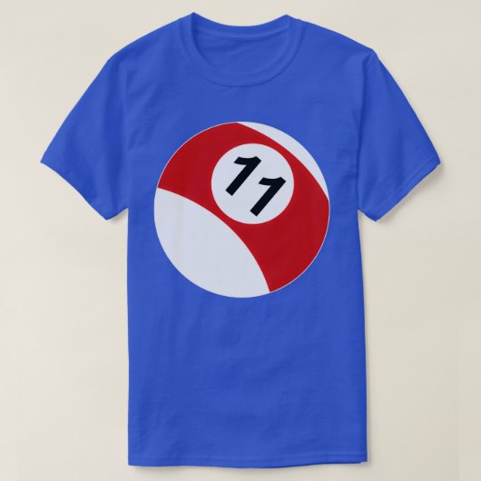 11 Ball Pool Billiards T-shirt (Design voorkant)