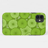 11 Beau, vert rétro floral iPhone 5 Coque (Dos (Horizontal))