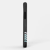 11 Blanc & Turquoise Chevron iPhone 5 Coque (Dos/Droite)