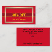 11. Cadeaubon Visitekaartje (Voorkant / Achterkant)