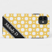 11 Cafe Yellow Assorted Pois iPhone 5 Coque (Dos (Horizontal))