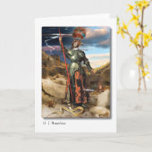 11 Carte de voeux Justice Tarot (Fleur jaune)