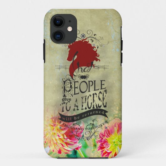 11 Citation de cheval - coque iphone (Dos)