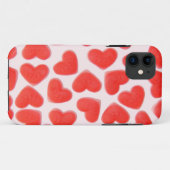 11 Coeurs doux coque iphone rose (Dos (Horizontal))